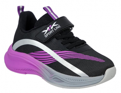 VYK_240715_black-fuxia 31-1,32-1,33-1,34-1,35-1,36-1,37-1,38-1 Kedberry П/ботинки Актив.отдых Кроссовки Текстиль, Текстиль, кожа В/О жен