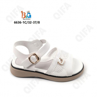 RC51_6636-1C Бел 32-1,33-1,34-2,35-2,36-1,37-1 Boys and Girls Туфли Повсед Сандалии Иск.мат, Иск.кожа, ПУ (PU-Полиуретан) Лето жен