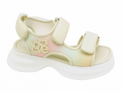 23-541A Беж 33-2,34-2,35-2,36-2,37-2 Indigo kids Туфли Повсед Сандалии Иск.мат, Иск.кожа, ЭВА Лето жен