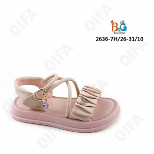 RC51_W2636-7 Чёр 26-1,27-2,28-2,29-2,30-2,31-1 Boys and Girls Туфли Повсед Сандалии Иск.мат, Иск.кожа, ПВХ (PVC-Поливинилхлорид) Лето жен