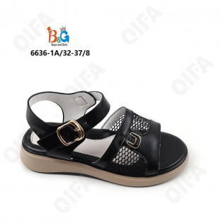 RC51_6636-1A Чёр 32-1,33-1,34-2,35-2,36-1,37-1 Boys and Girls Туфли Повсед Сандалии Иск.мат, Иск.кожа, ПУ (PU-Полиуретан) Лето жен