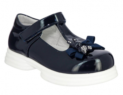 MRY_2815-3_navy_L 28-1,29-1,30-1,31-1,32-1,33-1 Kedberry Туфли Школа T-STRAP Иск.мат, Кожподклад, ПУ Лето жен