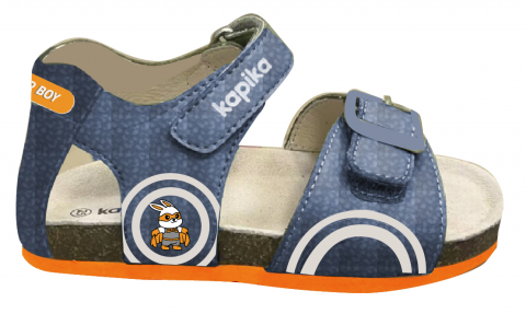 31496п-3 Син 23-1,24-1,25-1,26-1,27-1 Kapika Туфли Актив.отдых Сандалеты Иск.мат, Кожподклад, ЭВА Лето Муж