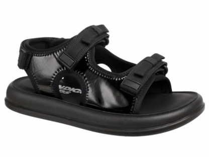 222-015A Чёр 33-2,34-2,35-2,36-3,37-3 Indigo kids Туфли Актив.отдых Сандалии Иск.мат, Иск.кожа, ПУ Лето Муж
