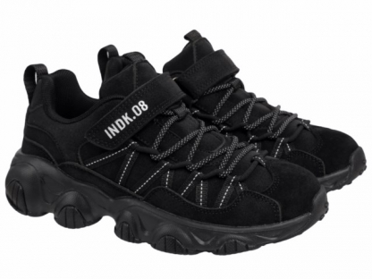 92-060D Чёр 32-2,33-2,34-2,35-2,36-2,37-2 Indigo kids П/ботинки Актив.отдых Кроссовки Иск.мат, Текстиль, ЭВА / ТЭП В/О Муж