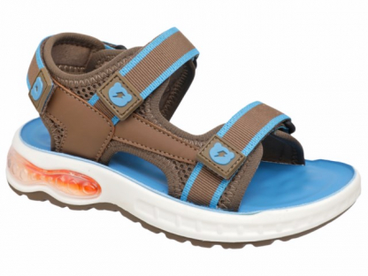 22-580C Коричневый / голубой 28-2,29-2,30-2,31-2,32-2,33-2 Indigo kids Туфли Актив.отдых Сандалии Иск.мат, Текстиль, Полиуретан / ТЭП Лето Муж