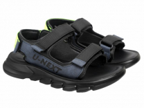 22-600B Чёрный / синий 32-2,33-2,34-2,35-2,36-2,37-2 Indigo kids Туфли Актив.отдых Сандалии Иск.мат, Иск.кожа, ПУ Лето Муж