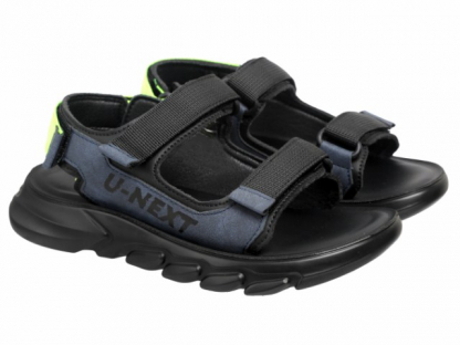 22-600B Чёрный / синий 32-2,33-2,34-2,35-2,36-2,37-2 Indigo kids Туфли Актив.отдых Сандалии Иск.мат, Иск.кожа, ПУ Лето Муж