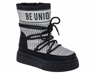 ANU_2601-5_black-beige 32-1,33-1,34-1,35-1,36-1,37-1 Kenka П/сапоги Повсед Дутики Иск.мат, Нат.шерсть, ТЭП Зима жен