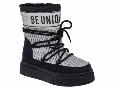 ANU_2601-5_black-beige 32-1,33-1,34-1,35-1,36-1,37-1 Kenka П/сапоги Повсед Дутики Иск.мат, Нат.шерсть, ТЭП Зима жен