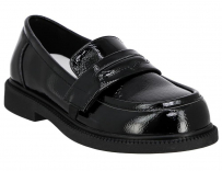 BXE_2603-02_black_L 29-1,30-1,31-2,32-2,33-2 Kedberry Туфли Школа Лоферы Иск.мат, Кожподклад, Резина Лето жен