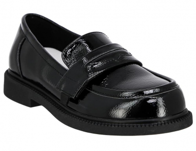 BXE_2603-02_black_L 29-1,30-1,31-2,32-2,33-2 Kedberry Туфли Школа Лоферы Иск.мат, Кожподклад, Резина Лето жен