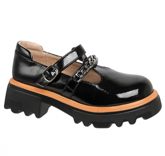 232T-G6-3818 33-1,34-1,35-1,36-1,37-1,38-1 Qwest Туфли Школа T-STRAP Иск.мат, Кожподклад, ПУ Лето жен