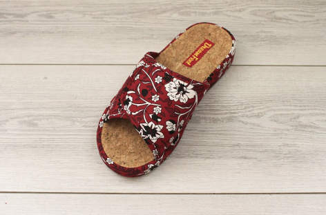 SDR-08W RED 1 цвет в коробе/RED 36-3,37-3,38-6,39-6,40-3,41-3 Dream Feet Туфли Дом Тапочки Текстиль, Текстиль, ТПР 100% Лето жен
