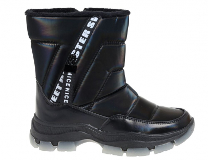 R982379249BK Чёр 32-1,33-1,34-2,35-1,36-1,37-2 Сказка П/сапоги Повсед Дутики Иск.мат, Нат.шерсть Зима жен