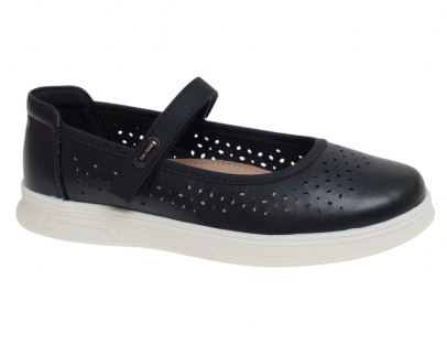 R350114361BK Чёр 33-1,34-2,35-2,36-2,37-1 Сказка Туфли Школа Mary Jane Иск.мат, Без подклада Лето жен