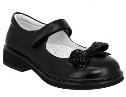 TWV_592-243_black_K 28-1,29-1,30-2,31-2,32-2 Kedberry Туфли Школа Mary Jane Иск.мат, Кожподклад, ПУ Лето жен