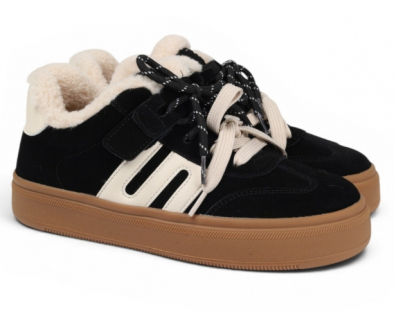 AL 30370 Чёр 32-1,33-1,34-1,35-1,36-1,37-1 Antilopa П/ботинки Повсед Оксфорд Нат.кожа, Байка/Флис В/О жен