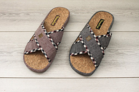 SDR-10M 2 цвета в коробе/BROWN/GREY 41-4,42-4,43-4,44-4,45-4,46-4 Dream Feet Туфли Дом Тапочки Текстиль, Текстиль, ТПР 100% Лето Муж