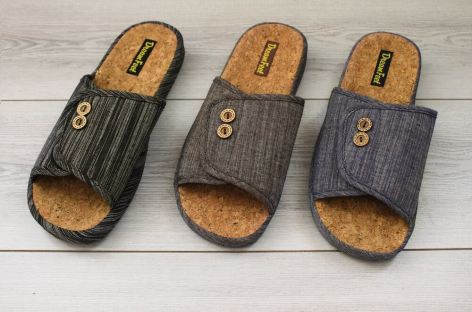 SDR-12M 3 цвета в коробе/NAVY/BROWN/BLACK 41-3,42-6,43-6,44-3,45-3,46-3 Dream Feet Туфли Дом Тапочки Текстиль, Текстиль, ТПР 100% Лето Муж