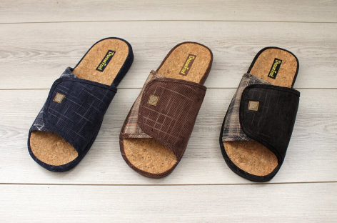 SDR-13M 3 цвета в коробе/NAVY/BROWN/BLACK 41-3,42-3,43-6,44-6,45-3,46-3 Dream Feet Туфли Дом Тапочки Текстиль, Текстиль, ТПР 100% Лето Муж