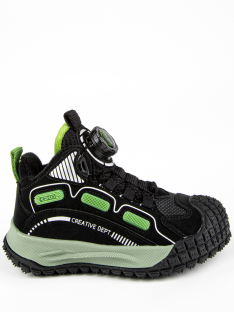 52599ук-10 Чёр 26-1,27-1,28-1,29-1,30-1,31-1,32-1,33-1 Kapika Ботинки Актив.отдых Кроссовки Иск.мат, Байка/Флис, Резина В/О Муж