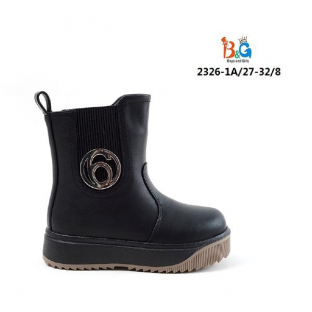 2326-1A Чёр 27-1,28-1,29-2,30-2,31-1,32-1 Boys and Girls П/сапоги Повсед Веллингтон Иск.мат, Нат.шерсть, TPR Зима жен
