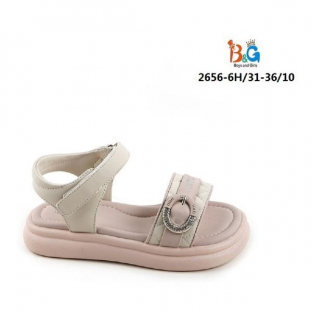 2656-6H Роз 31-1,32-2,33-2,34-2,35-2,36-1 Boys and Girls Туфли Повсед Сандалии Иск.мат, Иск.кожа, PVC Лето жен
