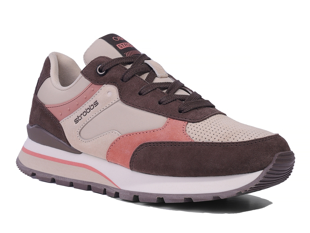 F7552-17 Кор 36-1,37-2,38-2,39-2,40-1 Strobbs П/ботинки Актив.отдых Кроссовки Нат.кожа, Текстиль, ЭВА,ТПР,ТПУ вставка В/О жен