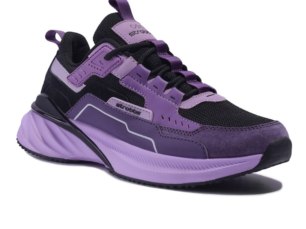 F7554-20 Фиол 36-1,37-2,38-2,39-2,40-1 Strobbs П/ботинки Актив.отдых Кроссовки Нат.кожа, Текстиль, ЭВА,ТПР В/О жен