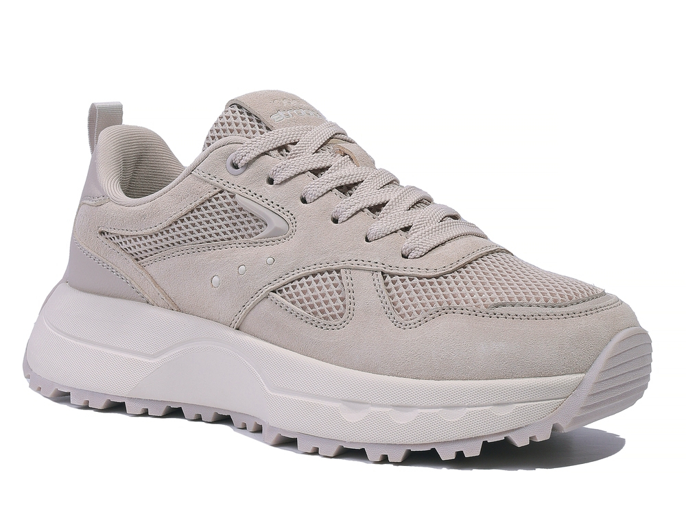 F7557-9 Беж 36-1,37-2,38-2,39-2,40-1 Strobbs П/ботинки Актив.отдых Кроссовки Нат.кожа, Текстиль, ЭВА,ТПР В/О жен