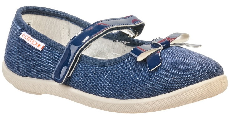 17-263TF-5* Син 28-2,29-2,30-2,31-2 Ecotex Туфли Повсед Mary Jane Текстиль, Текстиль Лето жен
