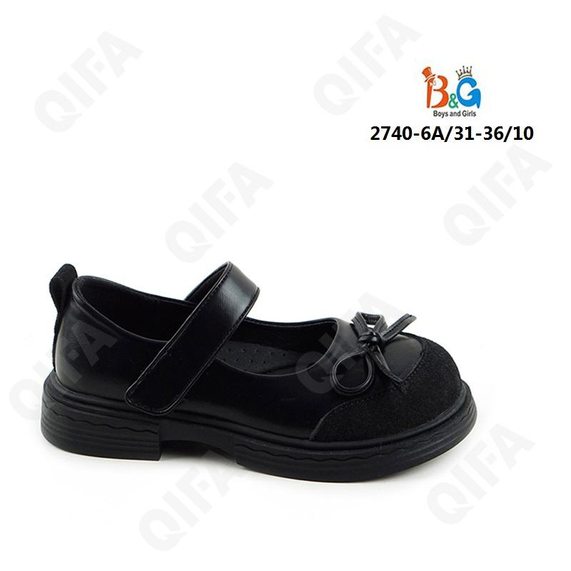 RC51_2740-6A Чёр 31-1,32-2,33-2,34-2,35-2,36-1 Boys and Girls Туфли Школа Mary Jane Иск.мат, Иск.кожа, ТПР (TPR-Термопластичная резина) Лето жен