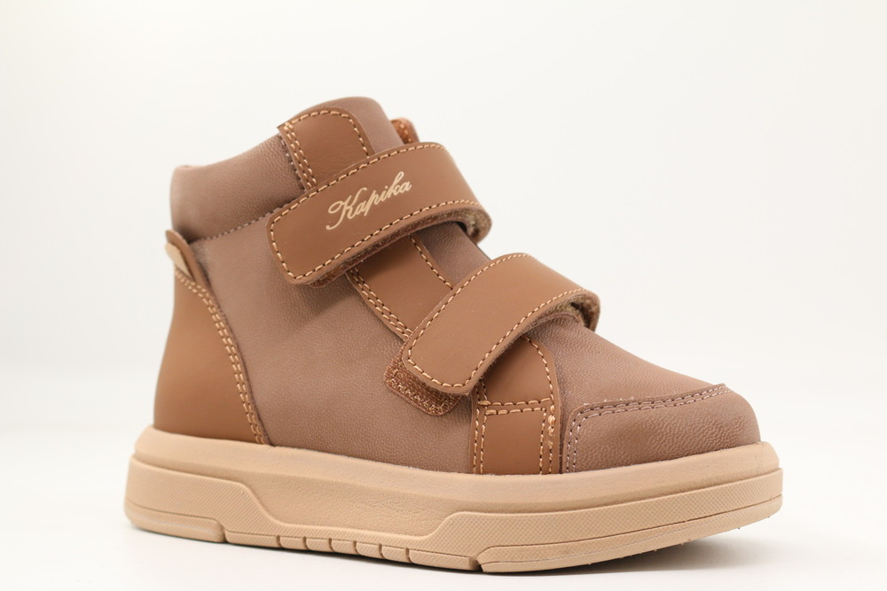 51502ук-1 Светло-коричневый 22-1,23-1,24-1,25-1,26-1 Kapika Ботинки Повсед Дерби Иск.мат, Байка/Флис В/О жен