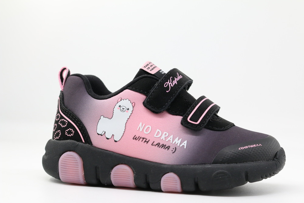 71549с-1 черный-розовый 22-1,23-1,24-1,25-1,26-1 Kapika П/ботинки Актив.отдых Кроссовки Softshell, Текстиль В/О жен