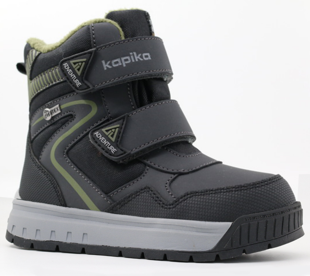 42528-1 черный-серый 26-1,27-1,28-1,29-1,30-1 Kapika Ботинки Повсед Оксфорд Иск.мат, Мемб/нат.шерсть, ЭВА/ТЭП Зима Муж