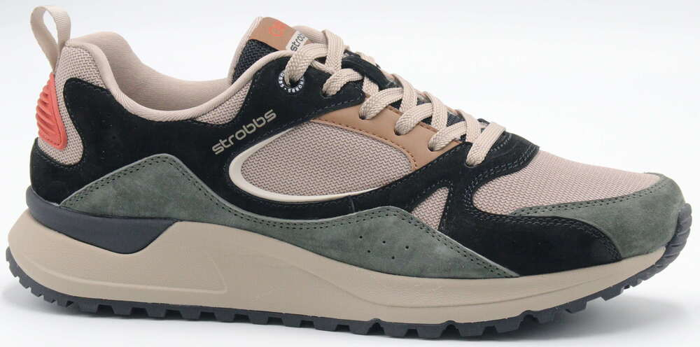 C3878-25 Бежевый/Хаки 41-1,42-2,43-2,44-2,45-1 Strobbs П/ботинки Актив.отдых Кроссовки Нат.кожа, Текстиль, ЭВА,Резина,ТПУ вставка В/О Муж