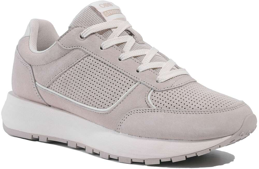 F7588-9 Беж 36-1,37-2,38-2,39-2,40-1 Strobbs П/ботинки Актив.отдых Кроссовки Нат.кожа, Текстиль, ЭВА,Резина В/О жен