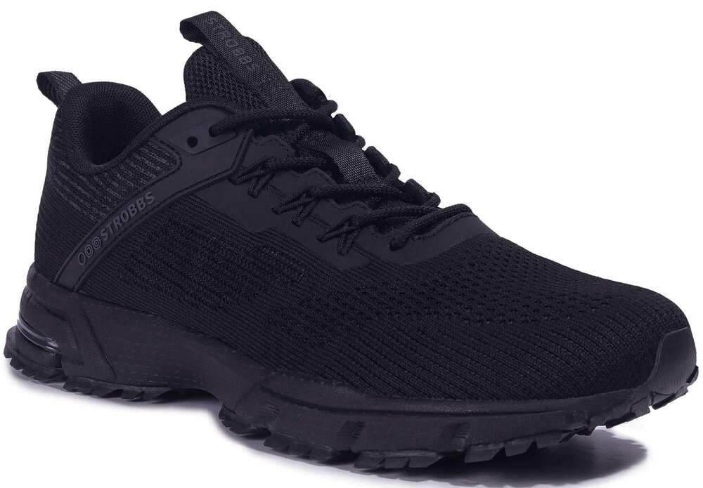 F7660-3 Чёр 36-1,37-2,38-2,39-2,40-1 Strobbs П/ботинки Актив.отдых Кроссовки Текстиль, Без подклада, ЭВА,Резина,ТПУ вставка Лето Муж