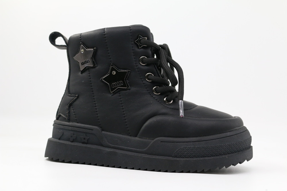 52603ук-1 Чёр 26-1,27-1,28-1,29-1,30-1 Kapika Ботинки Повсед Оксфорд Иск.мат, Байка/Флис В/О жен