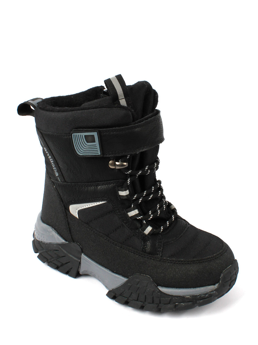 AL 12376 Чёр 32-1,33-1,34-1,35-1,36-1,37-1 Antilopa Ботинки Повсед Оксфорд Иск.мат, Нат.шерсть Зима Муж