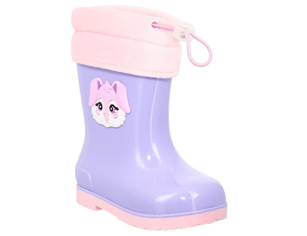 ERO_2412-01_lilac 23-1,24-1,25-1,26-1,27-1 Kedberry Сапоги Повсед Веллингтон ПВХ, Чулок Х/Б, Текстиль(80% хлопок, 20% ПЭ) В/О жен