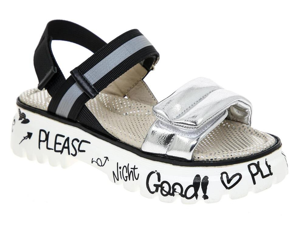 RXZ_2216-05_silver 32-1,33-1,34-1,35-1,36-1,37-1 Kenka Туфли Повсед Сандалии Иск.мат, Кожподклад, ТЭП Лето жен