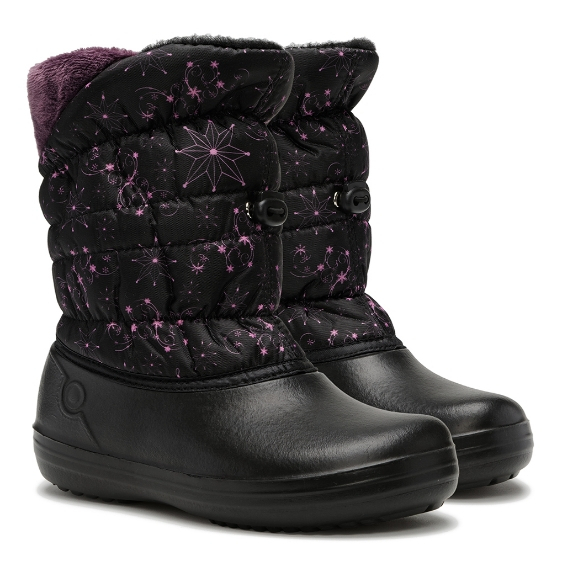 544 черный цветочное созвездие/черный 33-2,34-2,35-2,36-2 Дюна С П/сапоги Повсед Сноубутсы Иск.мат, Байка/Флис Зима жен