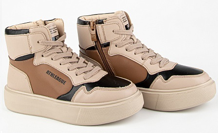 54575ук-1 Беж 35-1,36-1,37-1,38-1,39-1 Kapika Ботинки Актив.отдых Кроссовки Иск.мат, Байка/Флис, ЭВА/резина В/О жен