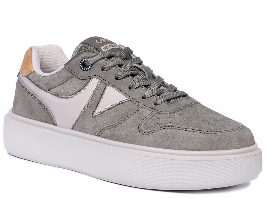 F7708-19 хаки 36-1,37-1,38-2,39-2,40-1,41-1 Strobbs П/ботинки Актив.отдых Кроссовки Нат.кожа, Текстиль, ЭВА В/О жен