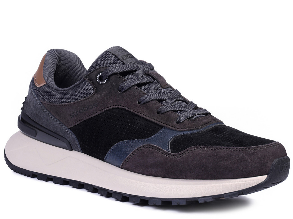 C3847-12 Кор 41-1,42-2,43-2,44-2,45-1 Strobbs П/ботинки Актив.отдых Кроссовки Нат.кожа, Текстиль, ЭВА,Резина,ТПУ вставка В/О Муж