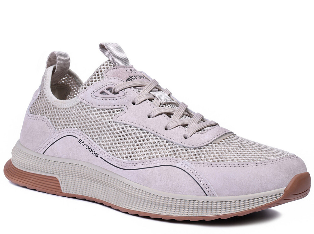 C3859-25 Беж 41-1,42-2,43-2,44-2,45-1 Strobbs П/ботинки Актив.отдых Кроссовки Нат.кожа, Без подклада, Резина Лето Муж