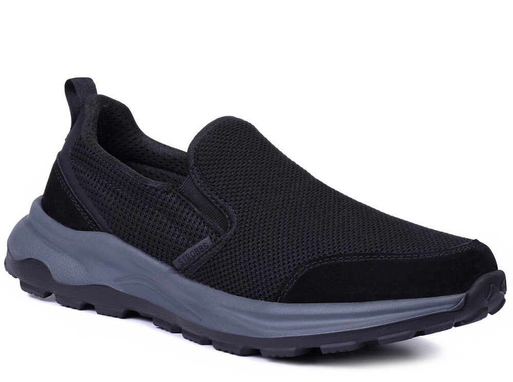 C3866-3 Чёр 41-1,42-2,43-2,44-2,45-1 Strobbs П/ботинки Актив.отдых Слипоны Текстиль, Текстиль, ЭВА Лето Муж