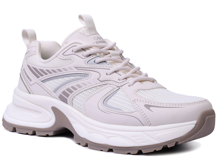 F7719-16 Беж 36-1,37-1,38-2,39-2,40-1,41-1 Strobbs П/ботинки Актив.отдых Кроссовки Иск.мат, Текстиль, ПУ,ТПУ вставка В/О жен